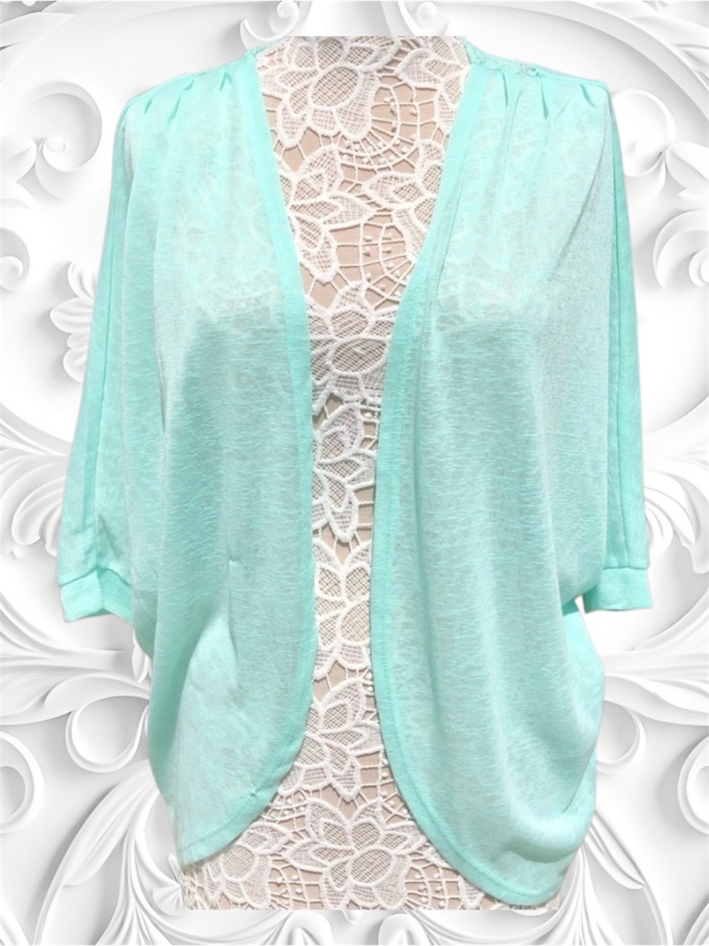 No Boundaries Light Weight Mint Cardigan